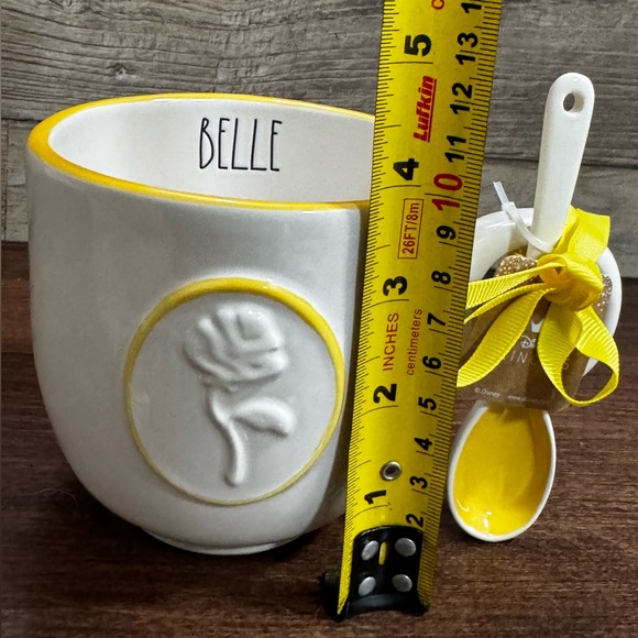 Rae Dunn Disney Beauty And The Beast BELLA Double Side Mug with Spoon 🥄 … - Picture 8 of 11